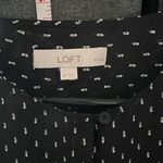 Loft Black and White Patterned Blouse Photo 2