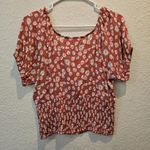 Idyllwind  Miranda Lambert Womens L Crop Top Bay Cove‎ Floral Peasant Brick Red Photo 3
