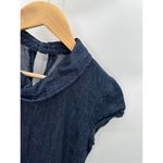 ZARA Womens Denim Dress Size XS Cotton Collar Pockets Feminine Dark Academia Photo 3