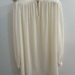 frame denim Frame Strong Shoulder Pleated Blouse Cream XS Photo 3