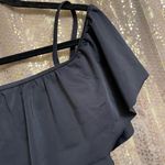 Pinkblush maternity black ruffle one-piece swimsuit, S Photo 2