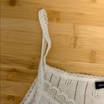 Brandy Melville  One size fits XS or Small Women’s White Lace Trim Camisole Top Photo 4