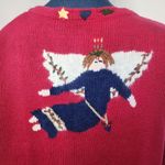 Quacker Factory  I Believe in Angels Embroidered Cardigan Sweater Photo 5