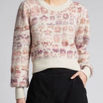 Love Shack Fancy  Kirsten Pullover Sweater in Stardust Fantasy size Large Photo 0