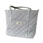 Vera Bradley New  Quilted Tote Bag in Gray Photo 0