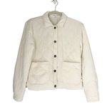 Bella Dahl Anthro Two Pocket Cropped Quilted Jacket Cream Size XS Spring preppy Photo 2
