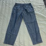 J.Crew NWT  Chambray Drawstring Cotton Pants Medium Echo Blue Wash Photo 5