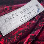 Ruff Hewn  Grey Red Black Velvet Cold Shoulder Blouse Photo 3