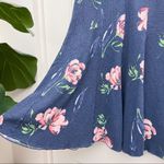 Love, Fire Love Fire Ribbed Floral Dress Blue M Photo 7