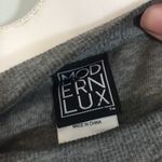 Modern Lux NWOT Gray Stressed Blessed Wine Soft Sweater Top Photo 6