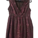 SONOMA Dress L Burgundy Paisley Sleeveless Romantic Earthy Boho Cottagecore Purple Size L Photo 13