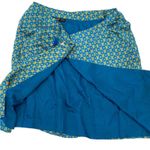 Vintage Skirt Top Set Silk Medium Petite 2 piece Cocktail Party PM 12P 80s 40s Blue Photo 12