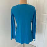 Minnie Rose  Cashmere Open Front Cardigan Turquoise Blue Photo 1