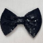 Black Sequin Hair Bow Photo 1