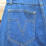 Vintage 70's High Rise Flare Fringe Jeans Blue Size 28 Photo 10