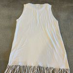 Michael Lauren  Women’s Light Pink Fringe Tank Coverup Dress - Size M Photo 5