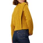Central Park West  Savannah Cardigan in Yellow, Size S Photo 2