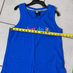 Nike Just Do It Tank Top Women's Small Blue Racerback Cotton Blend Photo 6