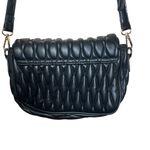 Badgley Mischka  Black Vegan‎ Leather Crossbody Bag Quilted Designer Adjustable Photo 3