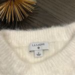 La Ligne x Target Eyelash Knit Striped Crewneck Cropped Sweater Small Blue Photo 3