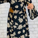 ASOS dress 2 mini bell sleeves cut out floral party long sleeve pleats. Photo 12