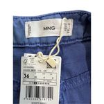 Mango MNG blue high rise 4” inseam lyocell linen blend shorts sz 4 NWT Photo 5