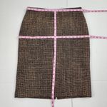 Talbots  Pencil Skirt Metallic Wool Blend Gold Black Woven Tweed Size 8 Photo 7