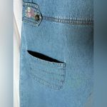 Jane Ashley Vintage 90’s  Embroidered denim maxi dress floral Size Medium Photo 3