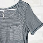 Lululemon  Athletica Striped Short Sleeve‎ Top with Pocket Size 6 Photo 8