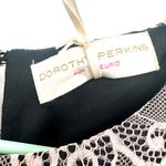 Dorothy Perkins  size UK 4 new w tags‎ sleeveless fitted dress black w pink lace Photo 3