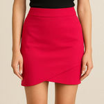 Nasty Gal Hot Pink Asymmetrical Mini Skirt Photo 0