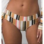 prAna Large Presolana Swim Bikini Bottoms UPF 50+ Quick Dry Gilded Soleil Stripe Photo 0