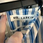 Mr. Larkin Blue & White Striped Deadstock Cotton Midi Skirt – Size M Size M Photo 3