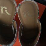 Report Pink and Cream Floral Mules with Wooden Heel size 10 Photo 3