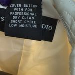 Sutton Studio Ivory Quilted Silk Evening Dress Blazer sz 2 Petite Jeweled Button Photo 5