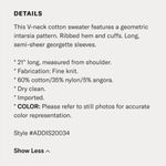 Anthropologie  Addison Story Black White V Neck Chevron Print Sweater Small Photo 5