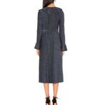 Free People  One More Time Lurex Wrap Dress in Navy Photo 14