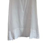 Hanna G White 100% Linen Mini Shift Dress Sz Small Minimalist Coastal Beachy Photo 1