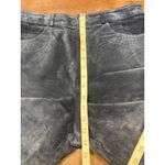 Vintage Bushwacker Genuine Suede Leather Womens 12 Pants Blue Highwaisted USA Photo 15