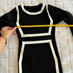 Black and white color block long sleeve sweater dress Size S/M Photo 5