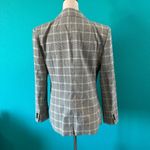 J.Crew Devon Plaid Italian Stretch Wool Blazer Double Breasted Girlboss Size 8 Photo 2