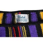 Vintage 70s Rainbow Striped Tunic Sweater Side Slits Short Sleeve Belted Size S? Photo 8