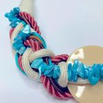 Vintage Leather Shop 80s Braided Elastic Rope Belt Photo 5