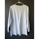 kim rogers Women's Long Sleeve White T-Shirt with Holiday Tree Design XXL Photo 1