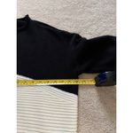 SheIn  Black Cream Colorblock Ribbed Knit Sweater Long Sleeve Mock Neck Size S Photo 4