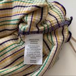 BP Multicolor Stripe Ribbed Lettuce Hem Crop Tube Top Large Photo 6