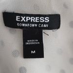 EXPRESS Downtown Cami Ivory Black Polka Dot Sleeveless V Neck Tank Top Photo 5