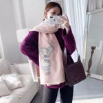 Pink Horse Cashmere Scarf Photo 4