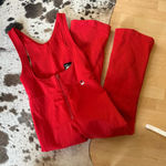 FERA Wool Blend Ski Bib Size 12R Red Photo 0