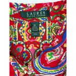 Ralph Lauren Women’s Green Tag  Cotton Paisley Button up Sz 3X Photo 1